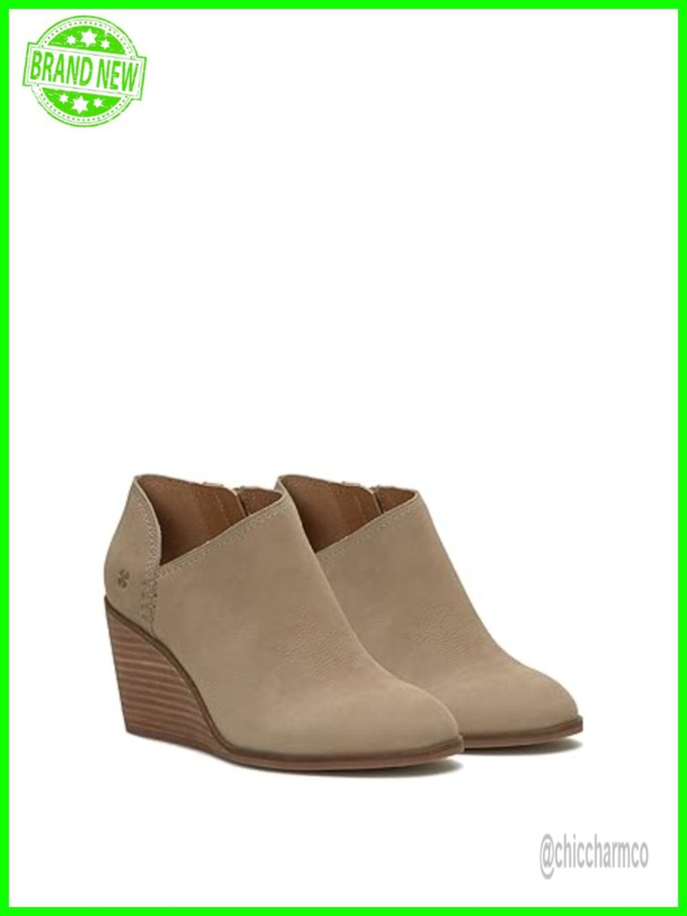 Wedge Bootie Almond Toe Ankle Leather Casual Fall Booties